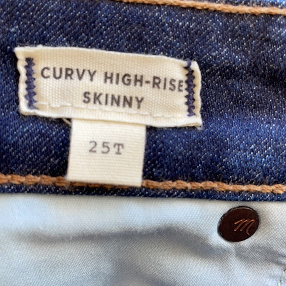 Madewell Curvy High-Rise Skinny Jeans in Orland Wash size 25T - Picture 9 of 13